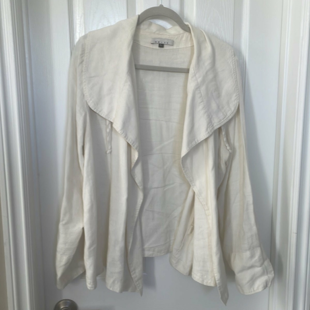 100% Linen oversized cover jacket cardigan blazer coat shawl L- 2X lightweight